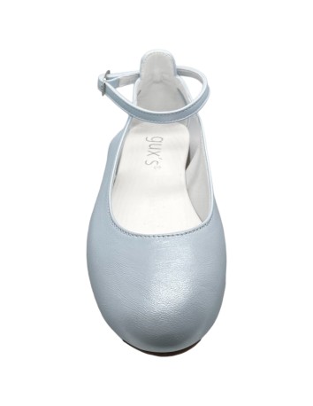 Guxs zapato niña cinta piel color metal 2