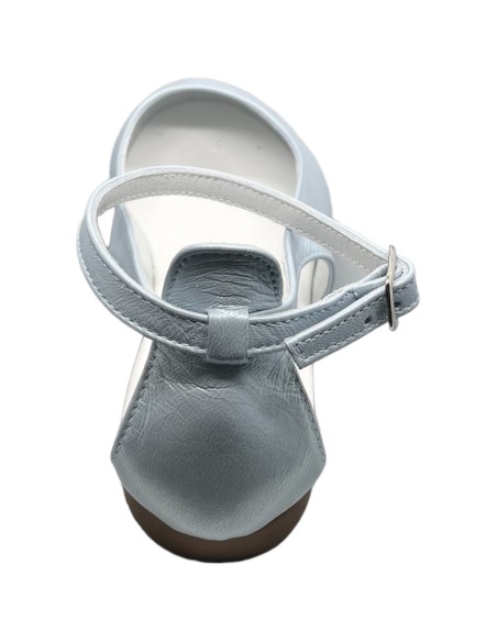 Guxs zapato niña cinta piel color metal