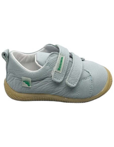Biotecnical zapato casual blandito piel aguamarina