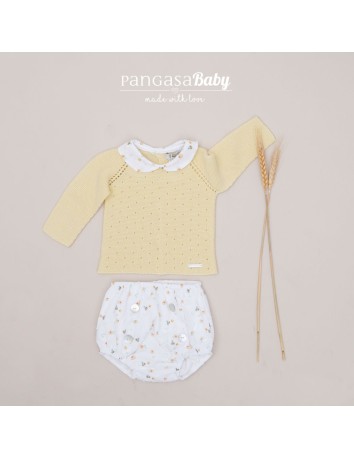 Pangasa conjunto bebé ranita color amarillo