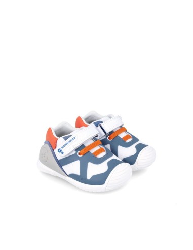 Biomecanics Zapato sport elasticos Calzado Para Niño, Corte Textil Y Piso Sintetico blanco y naranja