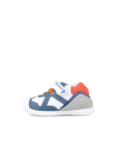 Biomecanics Zapato sport elasticos Calzado Para Niño, Corte Textil Y Piso Sintetico blanco y naranja