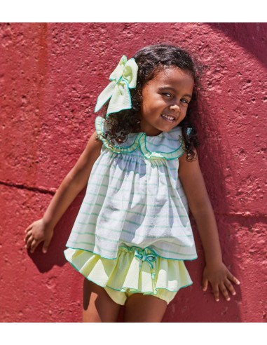 La Martinica colección Ricitos de Oro Conjunto niña braga + blusa