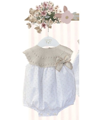 Valentina Bebes vestido bebé tricot plumeti colección Elisabet