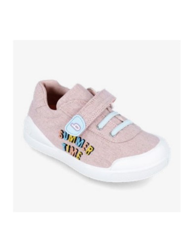 Biomecanics zapatilla lona rosa piqué