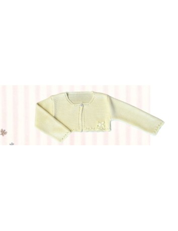 Valentina Bebés bolero chaqueta hilo color amarillo