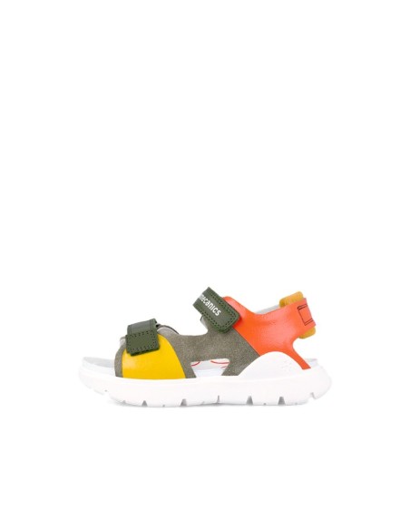 Biomecanics Sandalia Para Niño Trekking verde y amarilla
