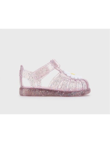 Igor Sandalia Tobby Gloss Flor TR. Rosa Multi Glitter 2