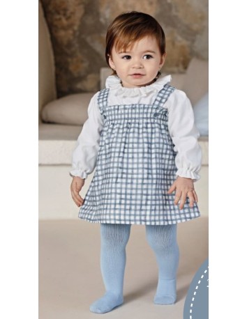 Juliana Bebés colección Blanco y Azul Pichi con camisa...