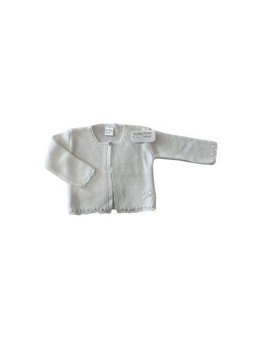 Valentina Bebes Chaqueta Larga Hilo Blanco