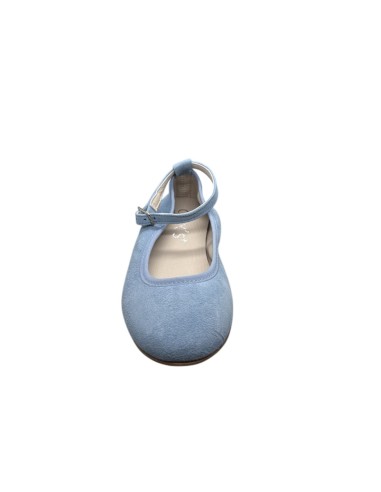 Guxs zapato niña modelo Ballet piel ante  Sky Blue