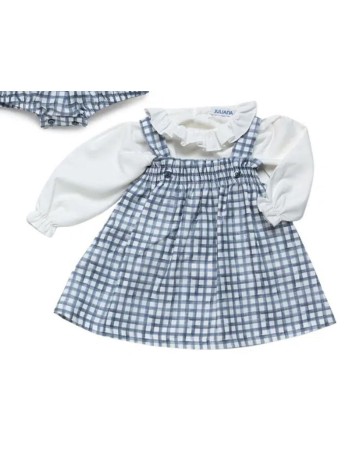 Juliana Bebés colección Blanco y Azul Pichi con camisa... 2