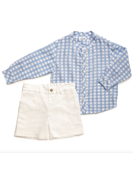Juliana Bebés colección Azul Niza Conjunto niño cuadros