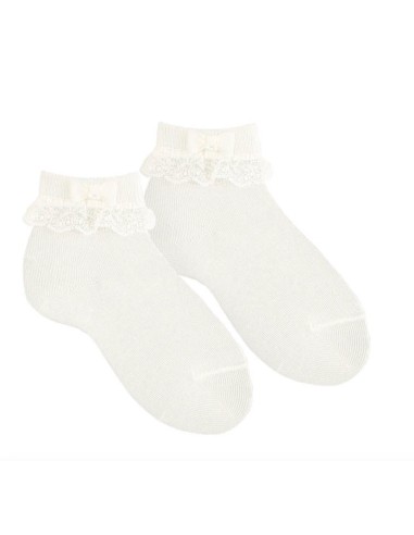 Condor Calcetines ceremonia con puntilla, lazo...