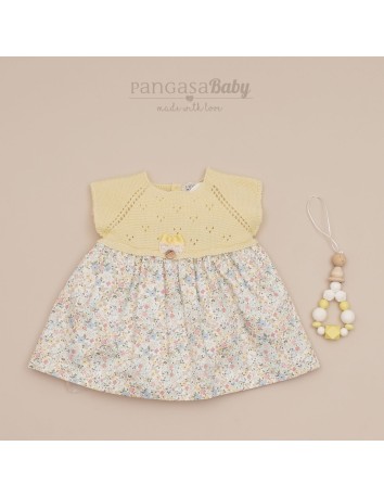 Pangasa colección Flores amarillas  vestido bebé