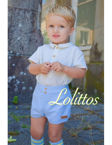 Lolittos colección Celeste Pantalón-Rana y Camisa