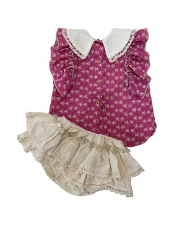 Lolittos colección Grecia Conjunto niña Camisa y Cubrefalda 2