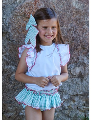 La Martinica colección Roger Conjunto niña Braguita + Blusa