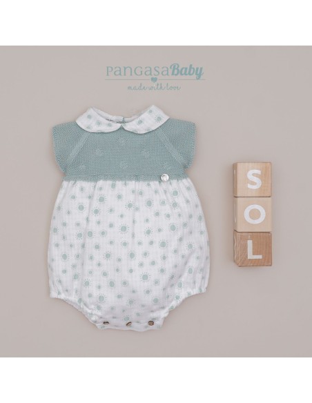Pangasa colección Sol Pelele verde mint