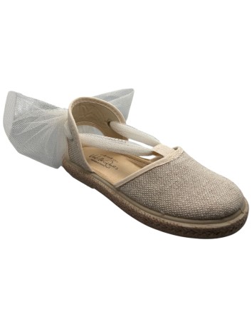Lona Esparto Lino Cotolino Beige Valenciana Cordón tul
