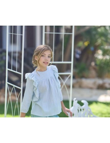 La ormiga Blusa vichy verde