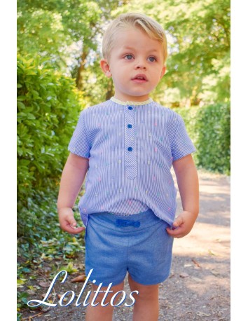 Lolittos colección Alleres Pantalón-Rana y Camisa niño