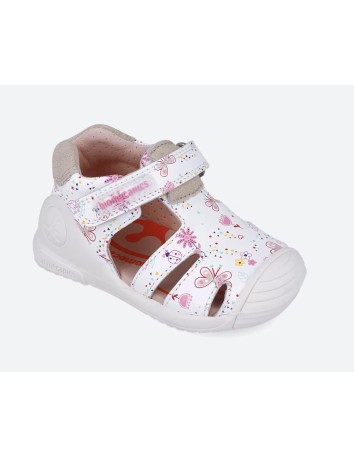 Biomecanics Sandalia estampada color  Blanco Napa