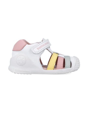 Biomecanics Sandalia tiras color  Blanco Multicolor 2
