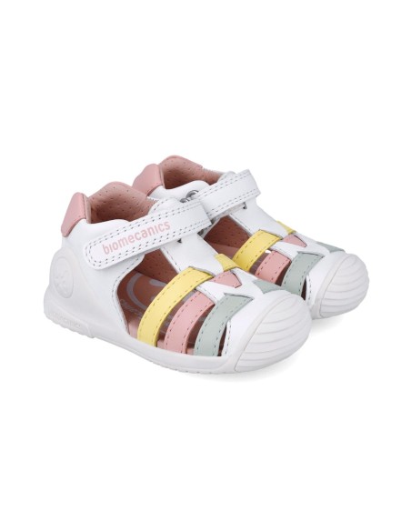 Biomecanics Sandalia tiras color  Blanco Multicolor