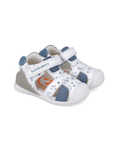 Biomecanics Sandalia estampada color  Blanco e...