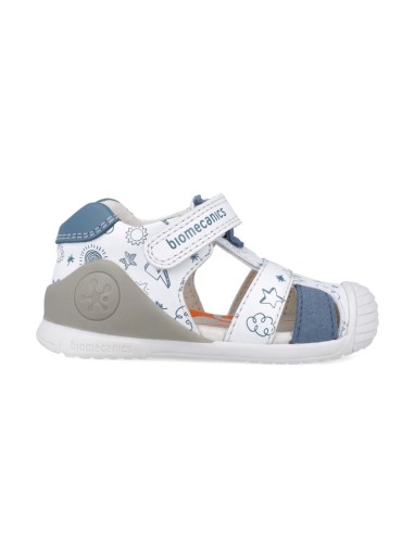 Biomecanics Sandalia estampada color  Blanco e...