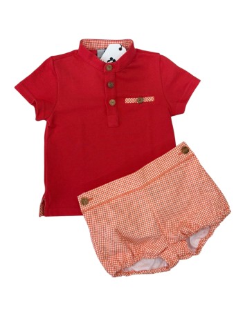 La Martinica colección Lirio Conjunto niño cuadros + Polo