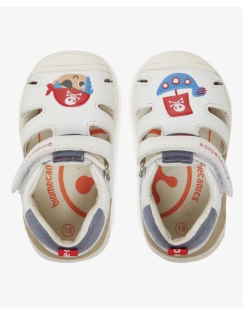 Biomecanics Sandalia estampada Pirata color  Blanco