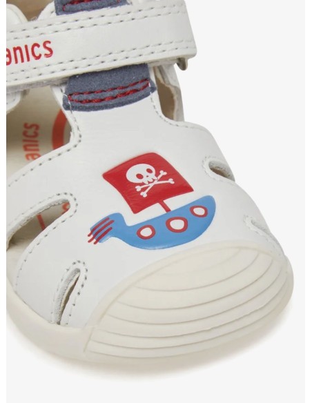 Biomecanics Sandalia estampada Pirata color  Blanco