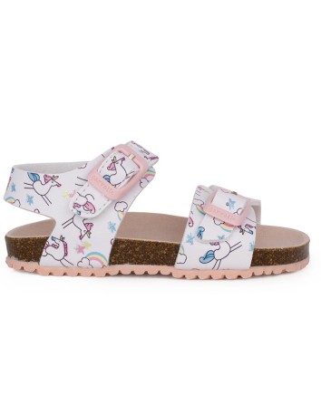 Garvalín Sandalia estampada Unicornios color Blanco 2
