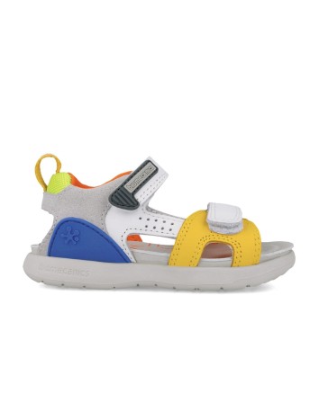 Biomecanics Sandalias Urban piel Napa Blanco y Amarillo 2