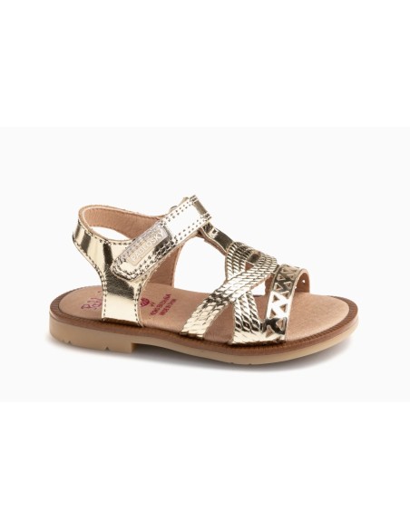 Pablosky Sandalias 056586 piel color dorado colección verano 2025