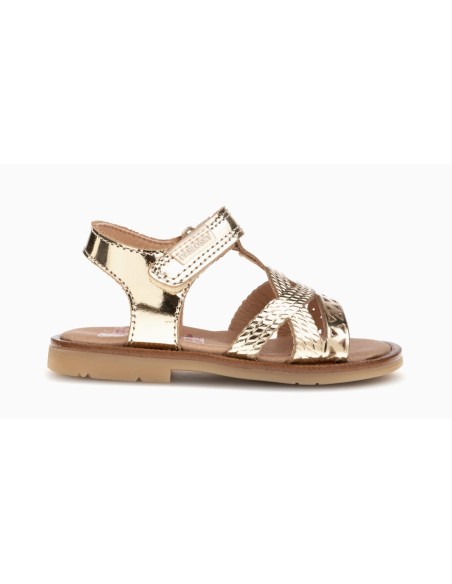 Pablosky Sandalias 056586 piel color dorado colección verano 2025