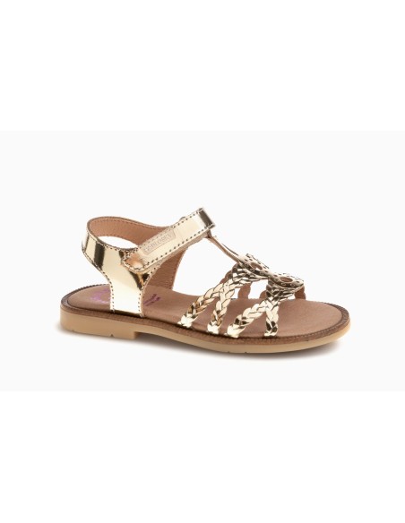 Pablosky Sandalias 438886 piel color dorado colección verano 2025