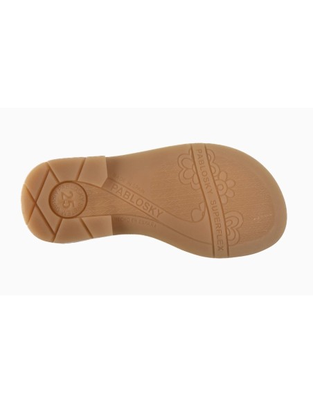 Pablosky Sandalias 438886 piel color dorado colección verano 2025