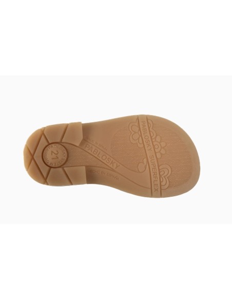 Pablosky Sandalias 057000 piel color blanco colección verano 2025