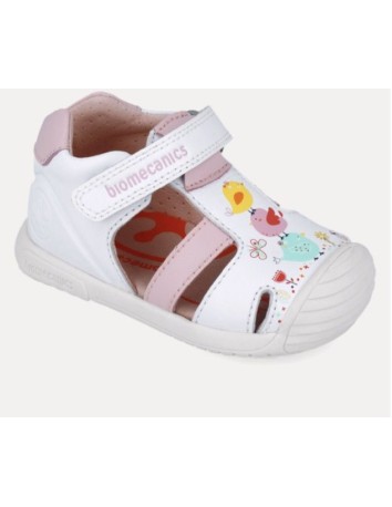 Biomecanics Sandalia color  Blanco Pajaritos