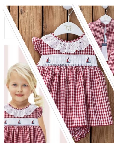 Valentina Bebes colección Boat Red Vichy  Jesusito