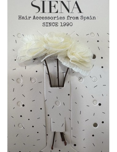 Siena Pack flores 3 uds con pincho Beige