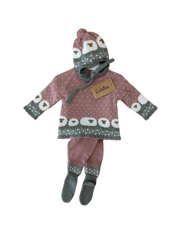 Lolittos colección Borreguito Conjunto Polainas + Capota