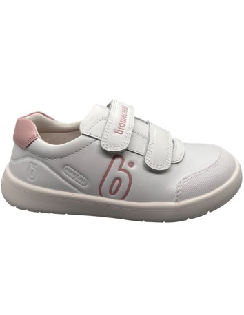 Biomecanics deportiva blanca y rosa napa colegial