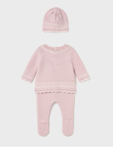 Mayoral Conjunto polaina y gorro tricot Cuarzo