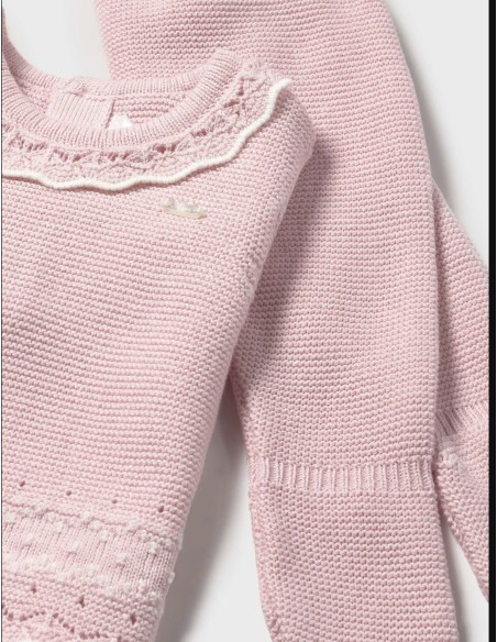 Mayoral Conjunto polaina y gorro tricot Cuarzo