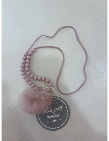 Mon Petit Bonbon Collar pompón Rosa
