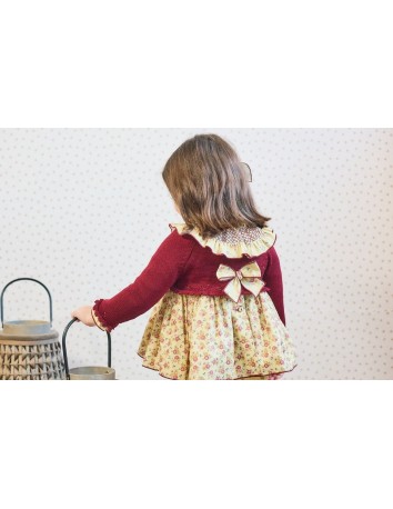 La Martinica colección Real Chaqueta niña corta calada lazo